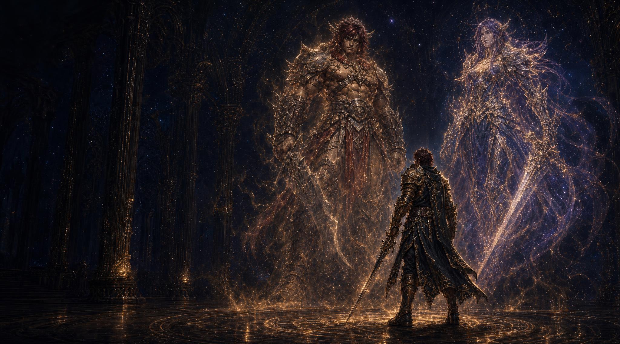 A warrior and Anima prepared for advancement